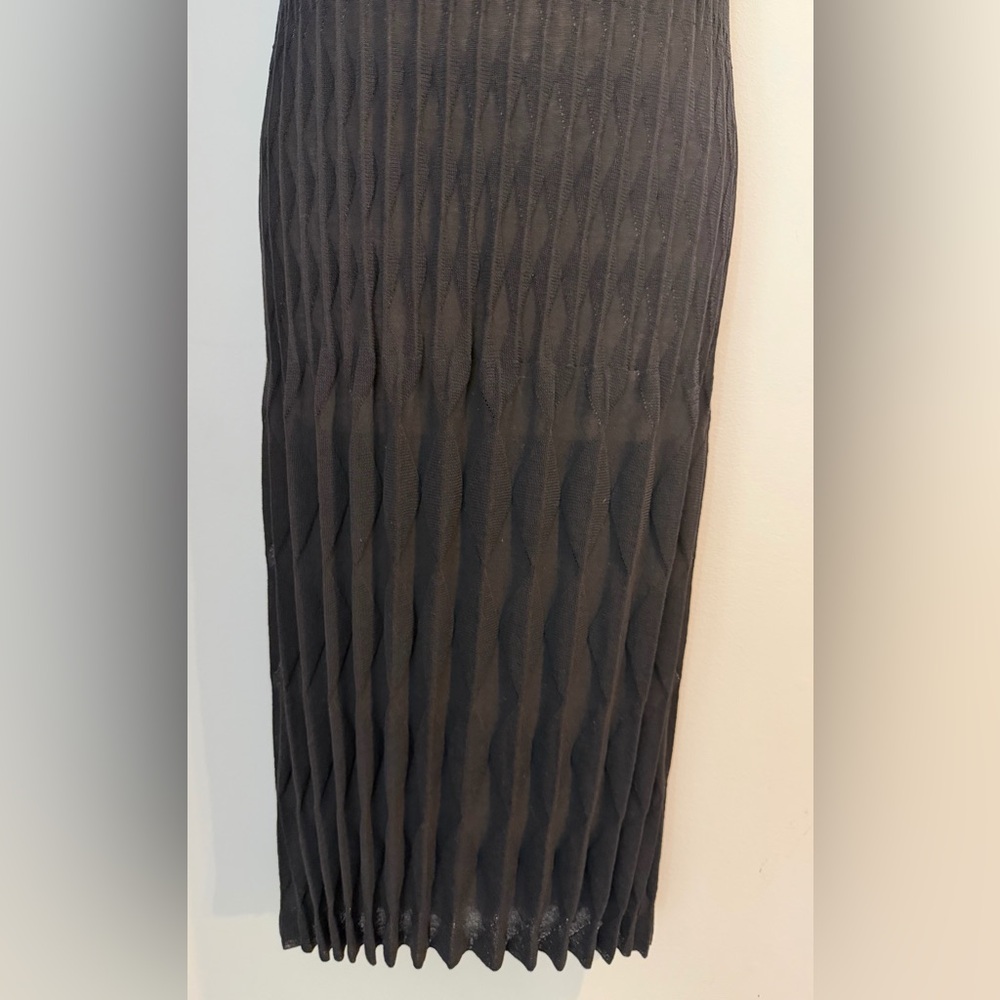 Christian Dior Boutique Diamond Pleated Sheer Knit Vintage Galliano Era 8 S/M - Picture 3 of 10